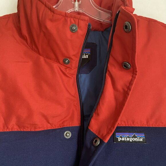 Patagonia Puffer Vest Jacket Men L Blue Red Down Duckdown Outdoor - Picture 13 of 13